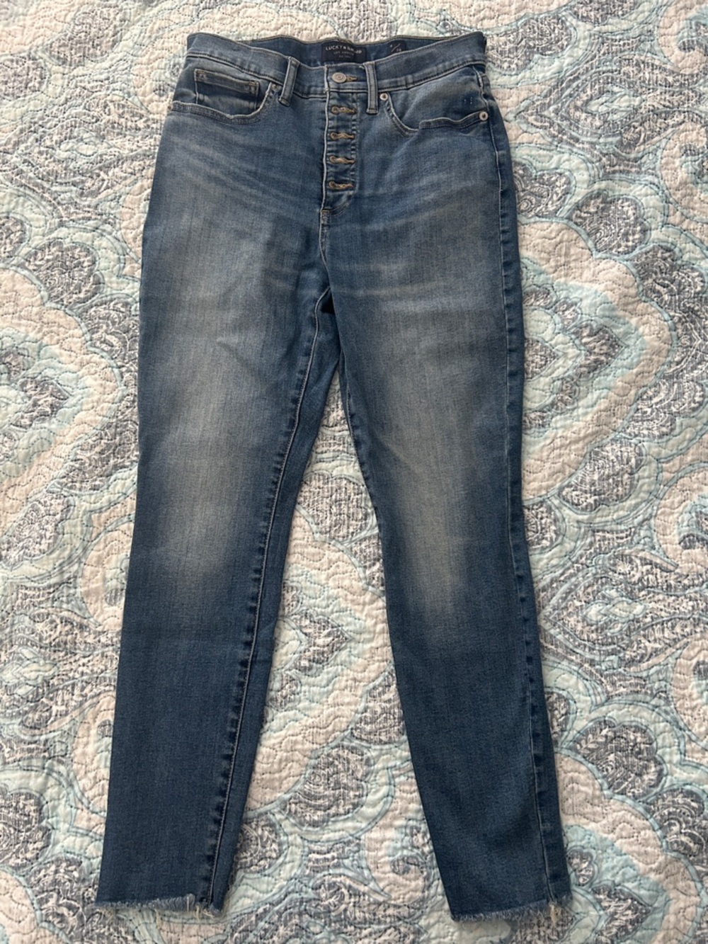 Lucky Brand Women's Bridgette High RiseSkinny Jeans - Faded Blue Denim